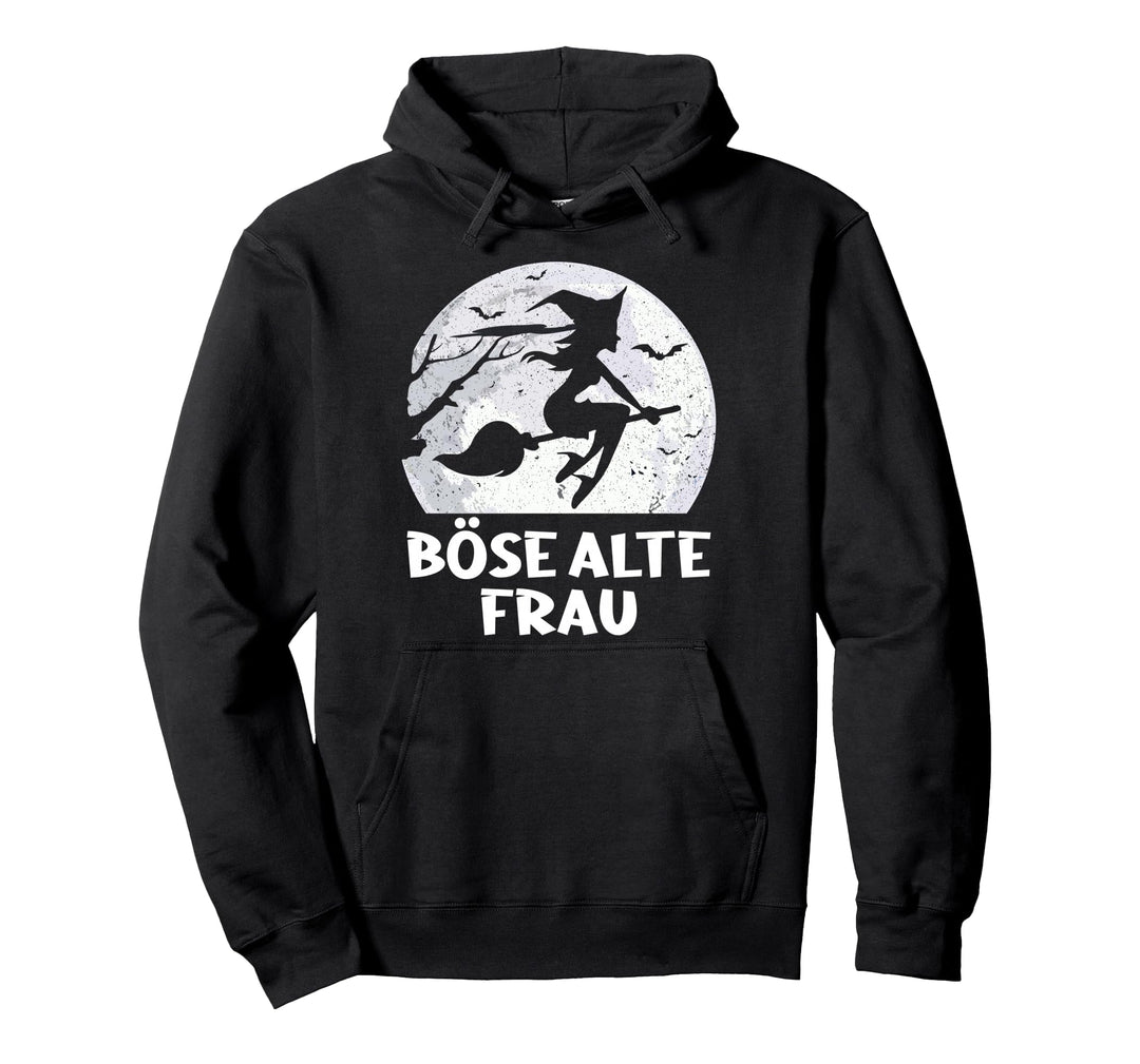 Hexe Oma Grossmutter Rentnerin Sarkasmus Biker Böse Alte Frau Pullover Hoodie