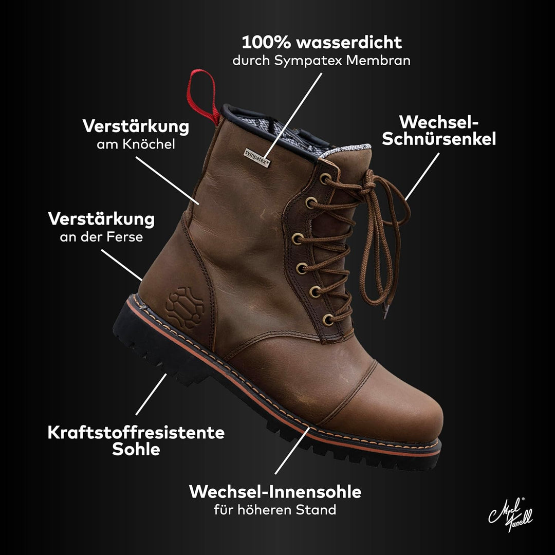 Mycl Turell Stylische Carolina Motorradstiefel für Damen - Wasserdichte, Rutschfeste und Langlebige