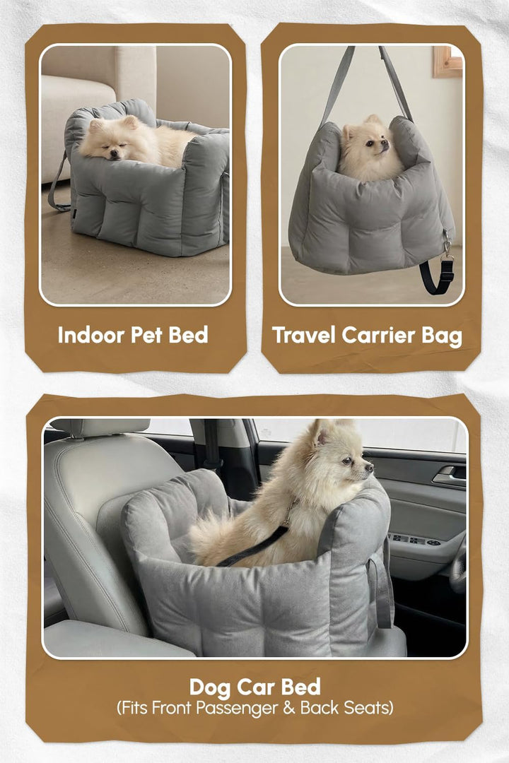 Hund Autositz kl. Hunde, wasserdichter Welpen Autositz, Grau S, Grau