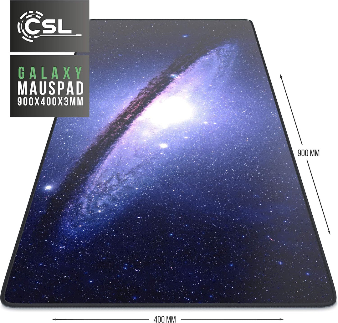 CSL - XXL Mauspad Gaming 900x400 mm - XXL Mousepad gross mit Motiv - Tischunterlage Large Size - ver
