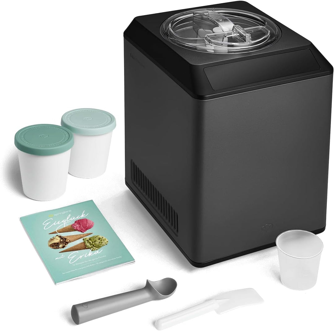 SPRINGLANE Eismaschine & Joghurtbereiter Erika 2,5 L mit selbstkühlendem Kompressor 250 W, Eiscremem