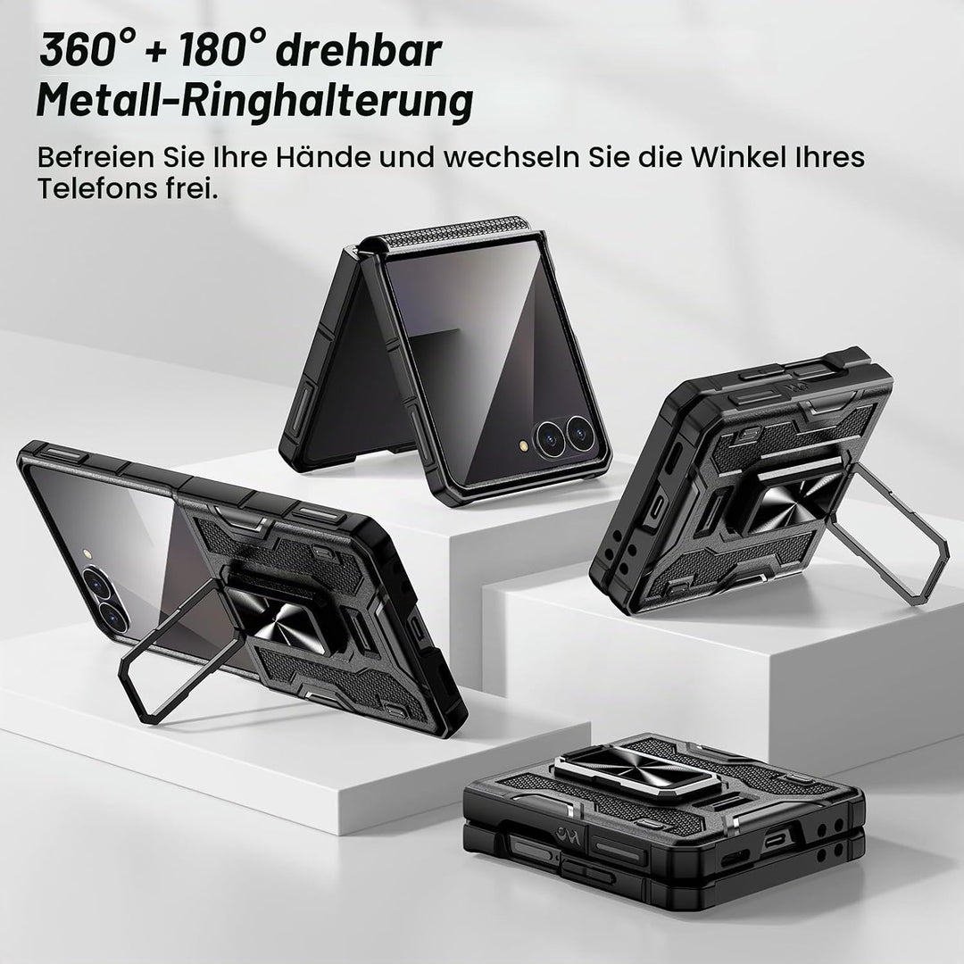 Doeshine für Samsung Galaxy Z Flip 7 Hülle [Not für Flip 7FE] mit Rotate Ständer &amp; Kameraschutz, Gan