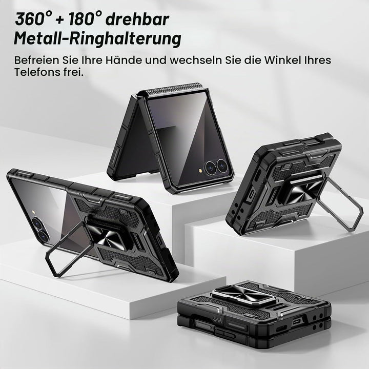 Doeshine für Samsung Galaxy Z Flip 7 Hülle [Not für Flip 7FE] mit Rotate Ständer &amp; Kameraschutz, Gan
