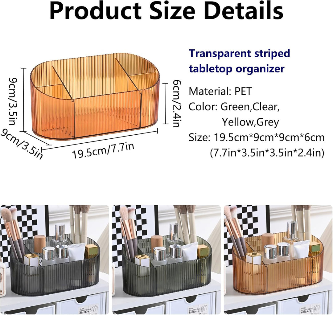 DASITON Make up Kosmetik Organizer,Pinsel Organizer mit 5 Fächern,Acryl Kosmetik Aufbewahrung mit Gr