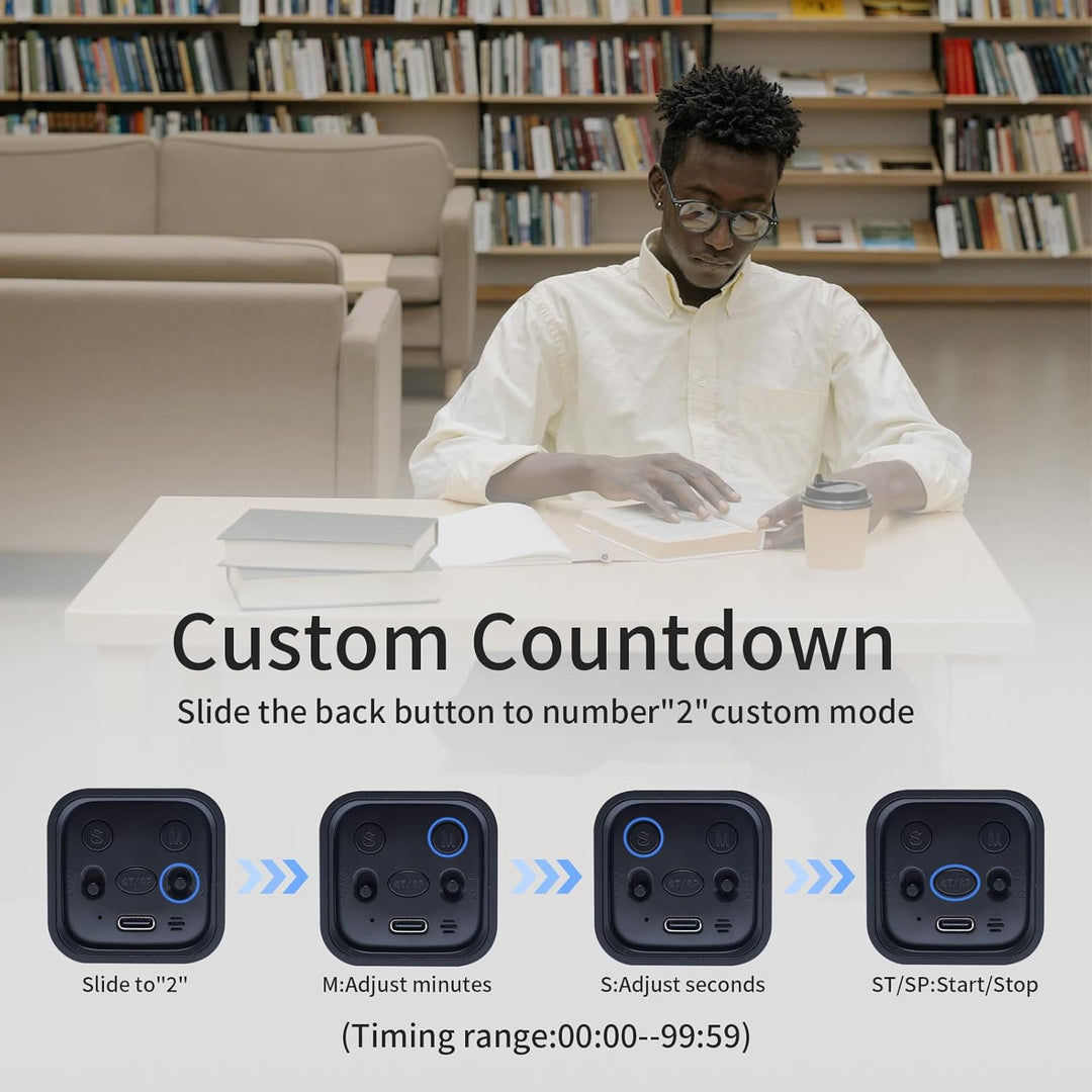 Productivity Timer, Pomodoro Timers Cube Timer Würfel, Flip Schwerkraft Sensor, Stumm,Vibriert und T