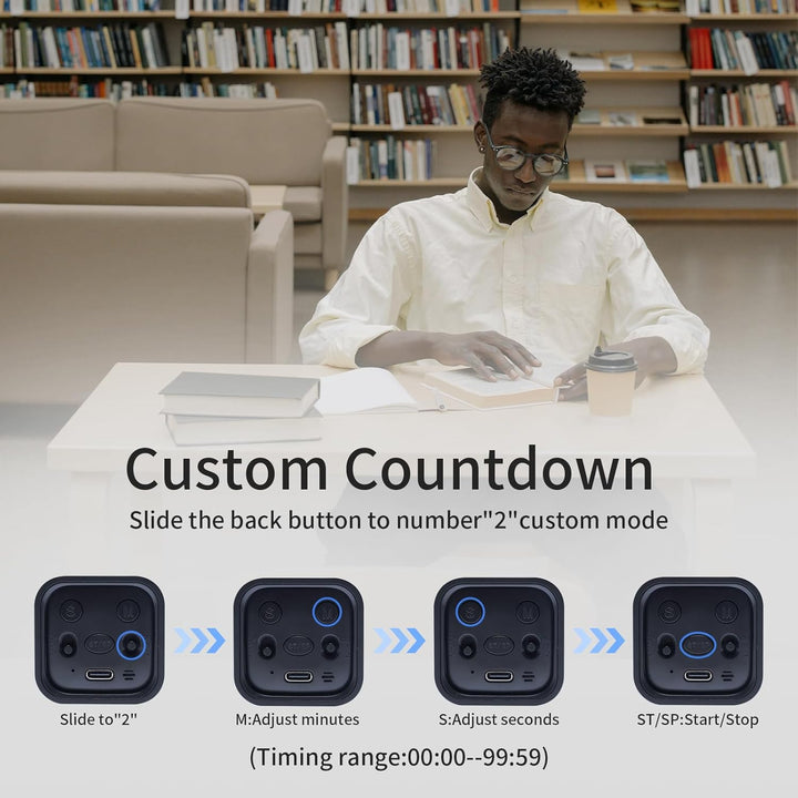 Productivity Timer, Pomodoro Timers Cube Timer Würfel, Flip Schwerkraft Sensor, Stumm,Vibriert und T