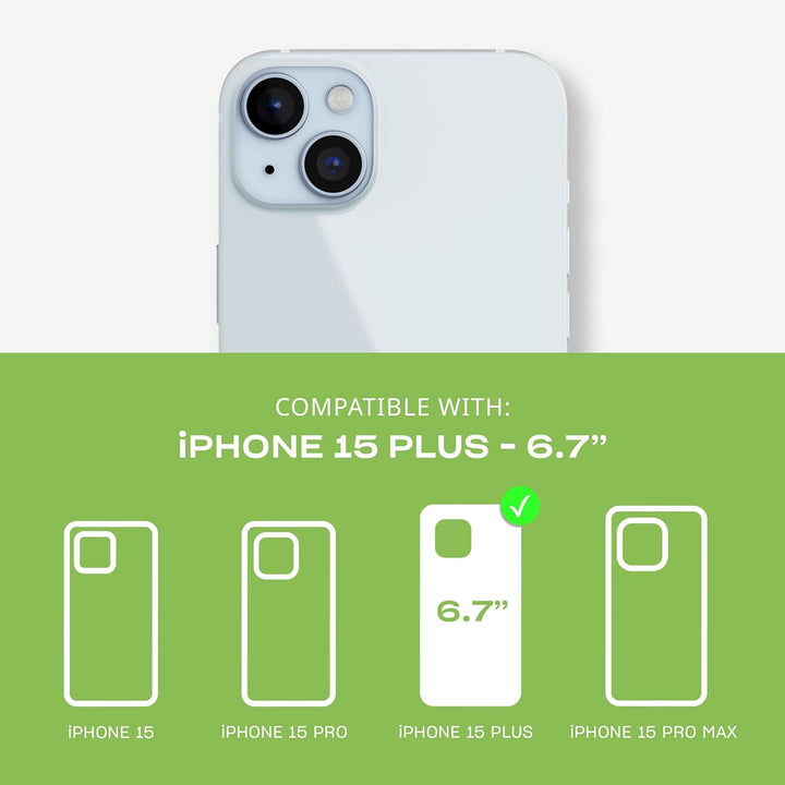 Tech21 Evo Clear Handyhülle für iPhone 15 Plus - Kompatibel mit MagSafe - Transparent - Wissenschaft