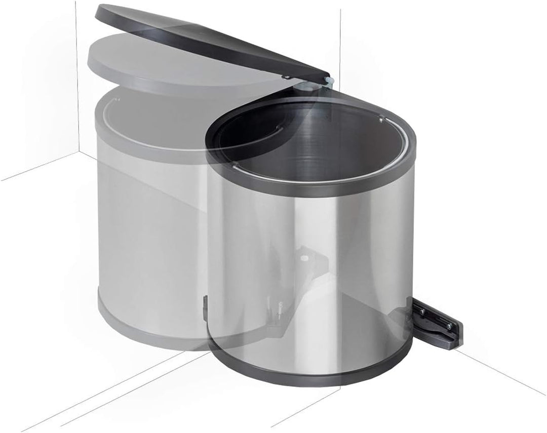 Wesco Die Runden Einbaueimer 13 Liter Weiss, Weiss