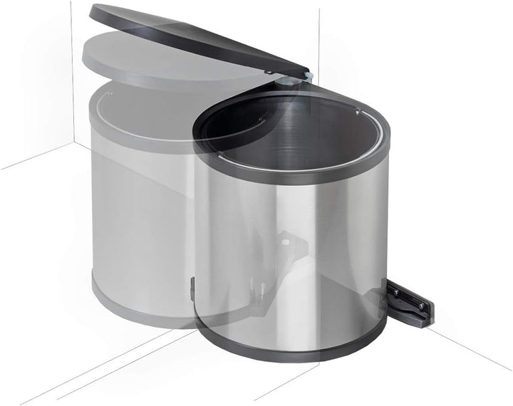 Wesco Die Runden Einbaueimer 13 Liter Weiss, Weiss