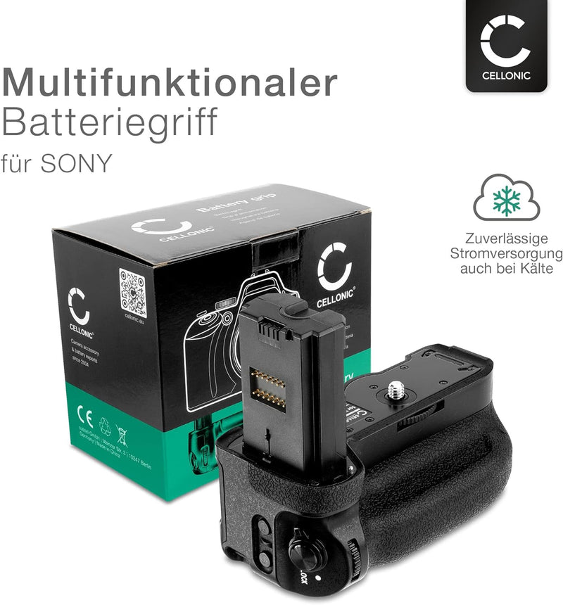 CELLONIC® Batteriegriff VG-C3EM für Sony Alpha 9, Alpha 7 III, Alpha 7R III Akkugriff für NP-FZ00 Ba