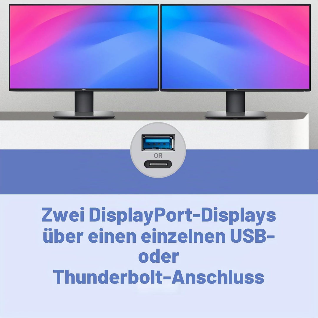 Sonnet DisplayLink Dual 4K DisplayPort Adapter für M1 Macs USB3-DDP4K