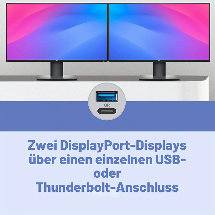 Sonnet DisplayLink Dual 4K DisplayPort Adapter für M1 Macs USB3-DDP4K