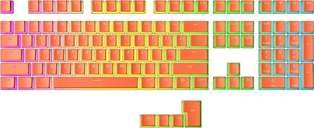 Ranked Pudding PBT-Tastenkappen | 112 Double Shot Transluzent ANSI US- und ISO-Layout | OEM-Profil f