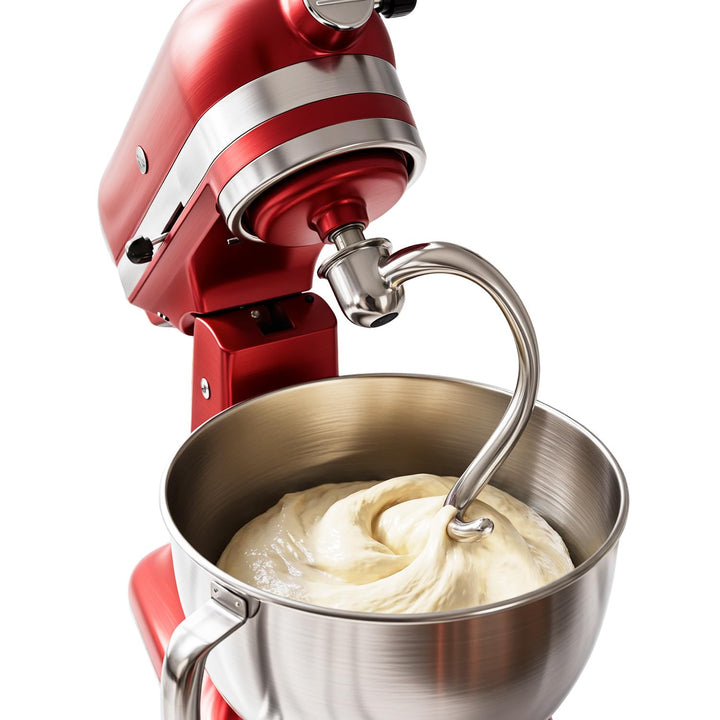 QWORK® Spiralförmiger Knethaken 304 Edelstahl, Kompatibel mit 4,3L-4,8L Kippkopf-Küchenmaschinen, fü