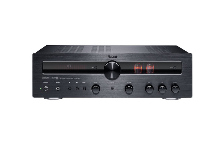 Magnat MR 780, schwarz - robuster Stereo Hybrid-Receiver mit hochwertiger Aluminium-Front und hoher