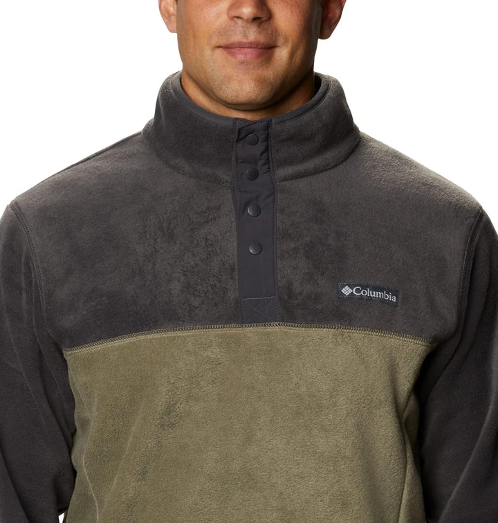 Columbia Herren Steens Mountain Half Snap Pullover Sweater Stone Green, Shark S, Stone Green, Shark
