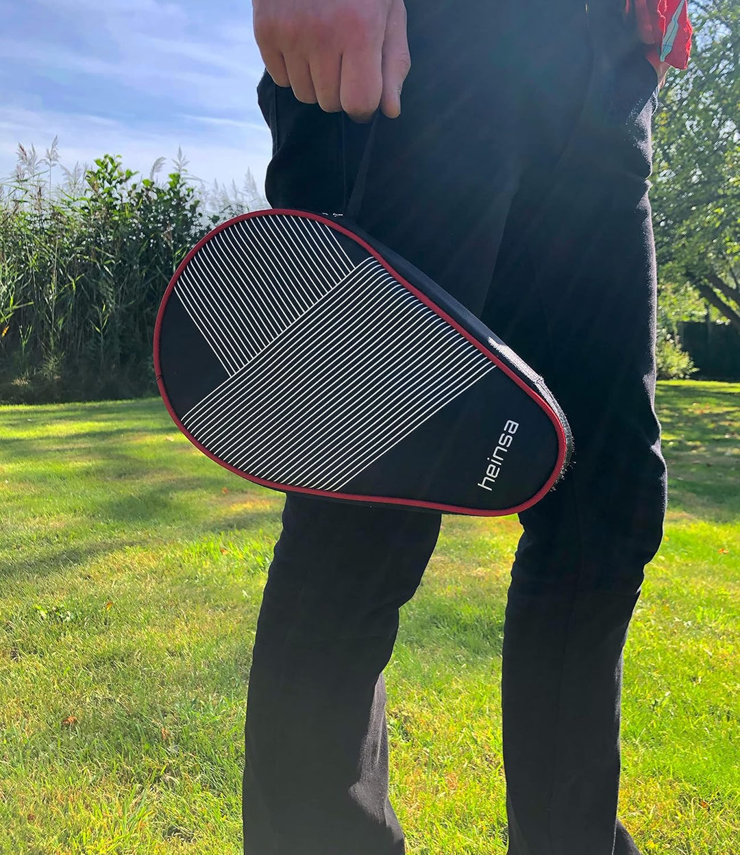 heinsa Carbon Profi Tischtennisschläger ITTF Wettkampf zugelassen Black Edition aus Lichtnussbaum mi