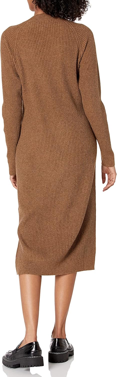 The Drop Renata Ripp-Midikleid für Damen M Mokka, M Mokka
