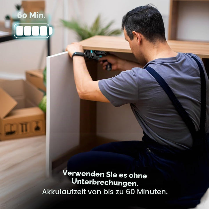 Cecotec Elektrischer Schraubendreher PowerGyro 3500 X-treme Set. Leistungsstark 6Nm, 4V 1500mAh Akku
