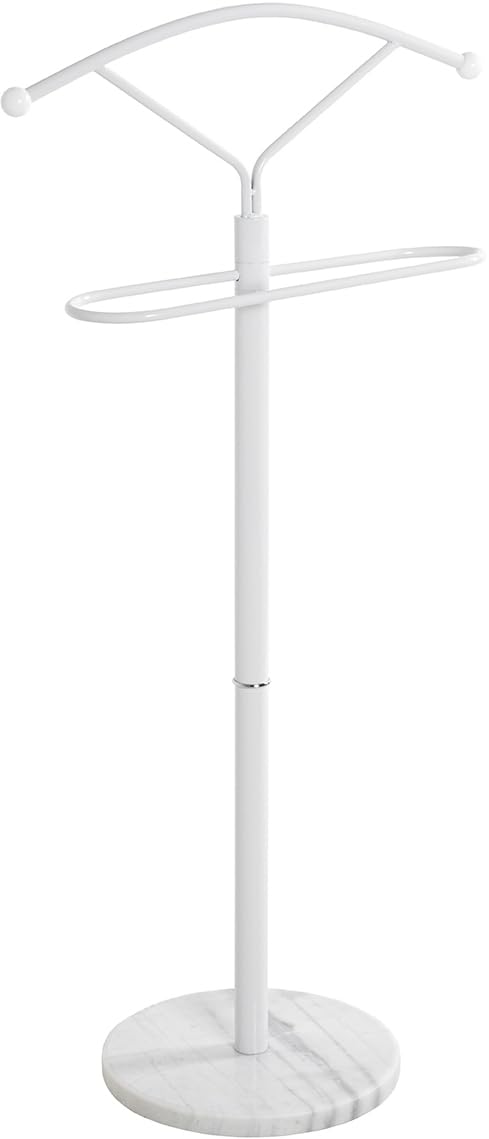 HAKU Möbel Herrendiener Marmor weiss Metall stummer Diener Schlafzimmer - Masse: B 50 x H 105 x T 32