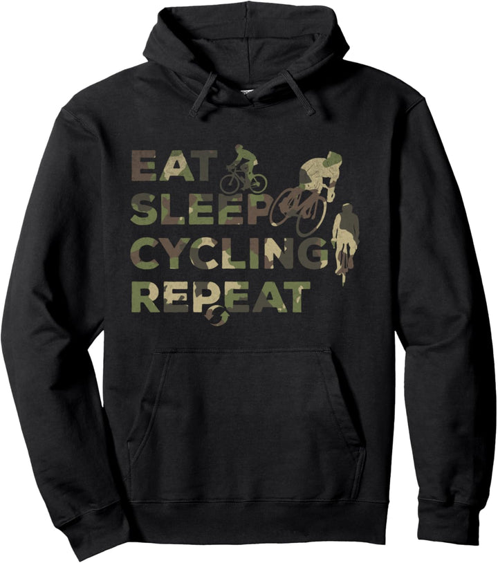 Radfahren Eat Sleep Cycling Repeat I Cycling Bike Rennrad Pullover Hoodie