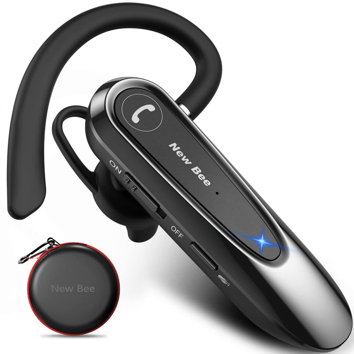 New bee Bluetooth Headset Wireless Freisprech Telefon mit Dual Mic V5.0 Freisprech-Bluetooth-Ohrhöre