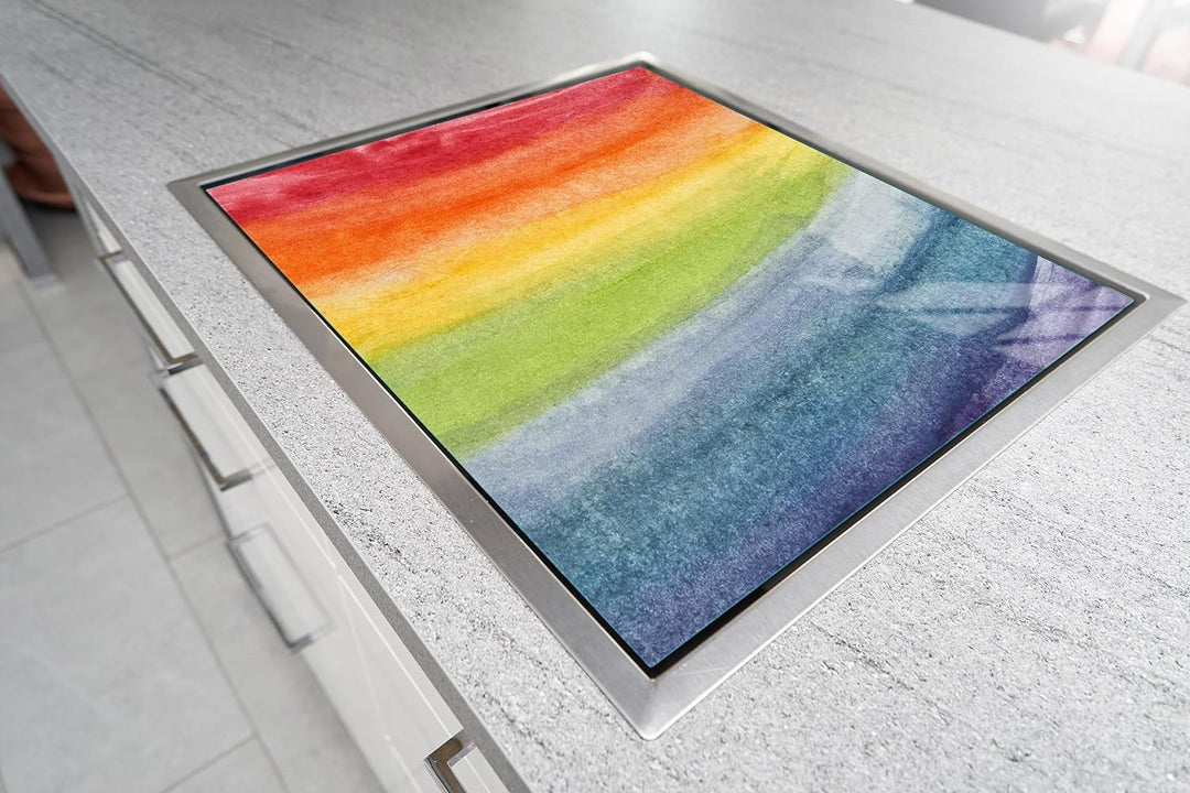 TMK ArtDeko Herdabdeckplatte 70x52 cm 1-teilig Ceranfeldabdeckung Induktion Herdschutz Spritzschutz