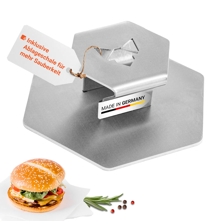 FENNEK Smasher I Grillpresse für Burger aus hochwertig geschliffenem Edelstahl I Werkzeug für Küche,