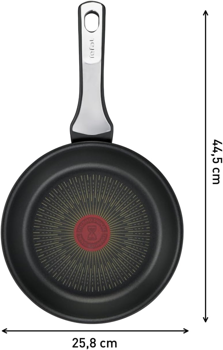 Tefal G25904 Unlimited On Bratpfanne | 24 cm | mit kratzfester Titanium Antihaft-Beschichtung | Ther