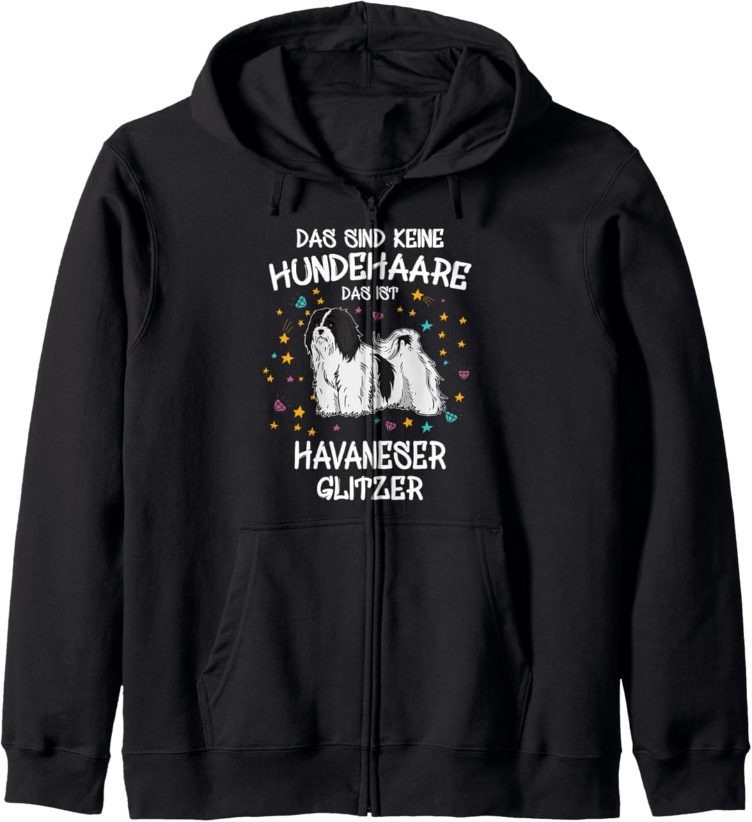 Havaneser Glitzer Hundehalter Geschenk Gassi Hunde Kapuzenjacke