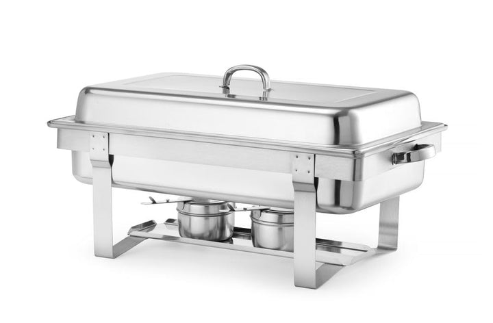 HENDI Chafing Dish, Gastronorm, mit zwei Brennpastenbehältern und einem Behälter 65 mm, geeignet für