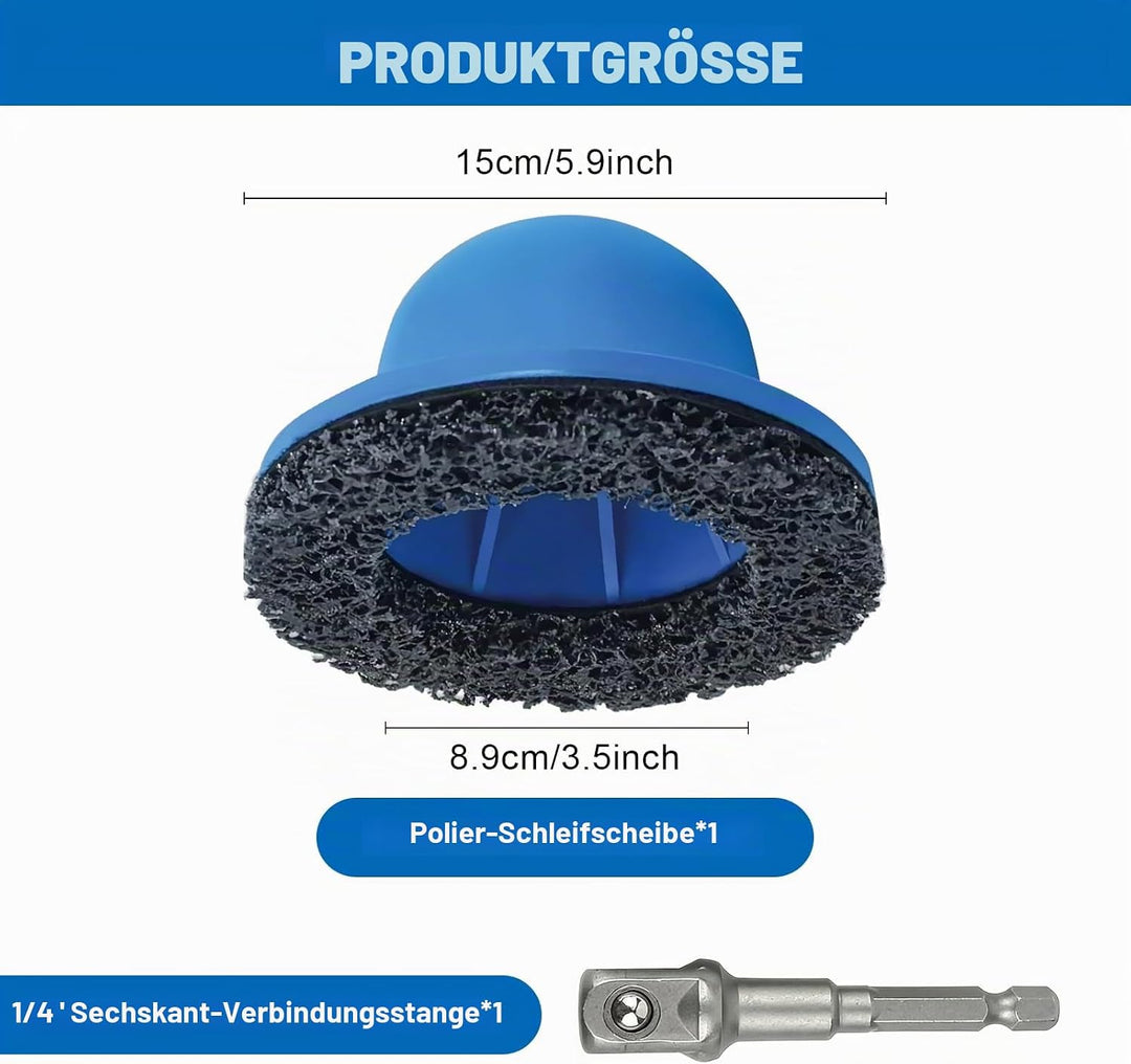 Radnabenschleifer Kugelkopfschleifer für Anhängerkupplung, Innen-Ø 90mm Aussen-Ø 150mm Nabenschleife
