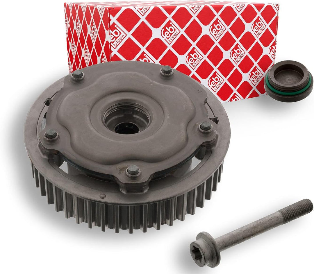 febi bilstein 46118 Nockenwellenversteller mit Schraube , 1 Stück Einlassseite, Einlassseite