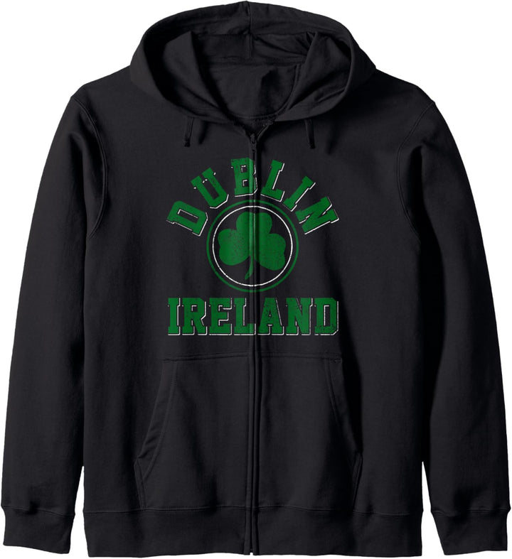 Dublin Irland Kleeblatt St. Patricks Day Souvenir Kapuzenjacke