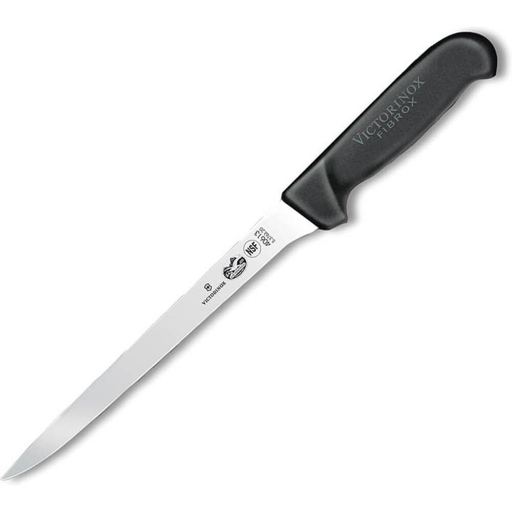 Victorinox Küchenmesser Filetiermesser flex Fibrox 20 cm Messer, Edelstahl, rostfrei, Schwarz, Stand