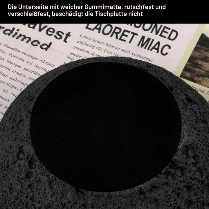 Mode-Mülleimer, Beton+Innenzylinder aus Metall Leicht zu Reinigen (Schwarz), Schwarz