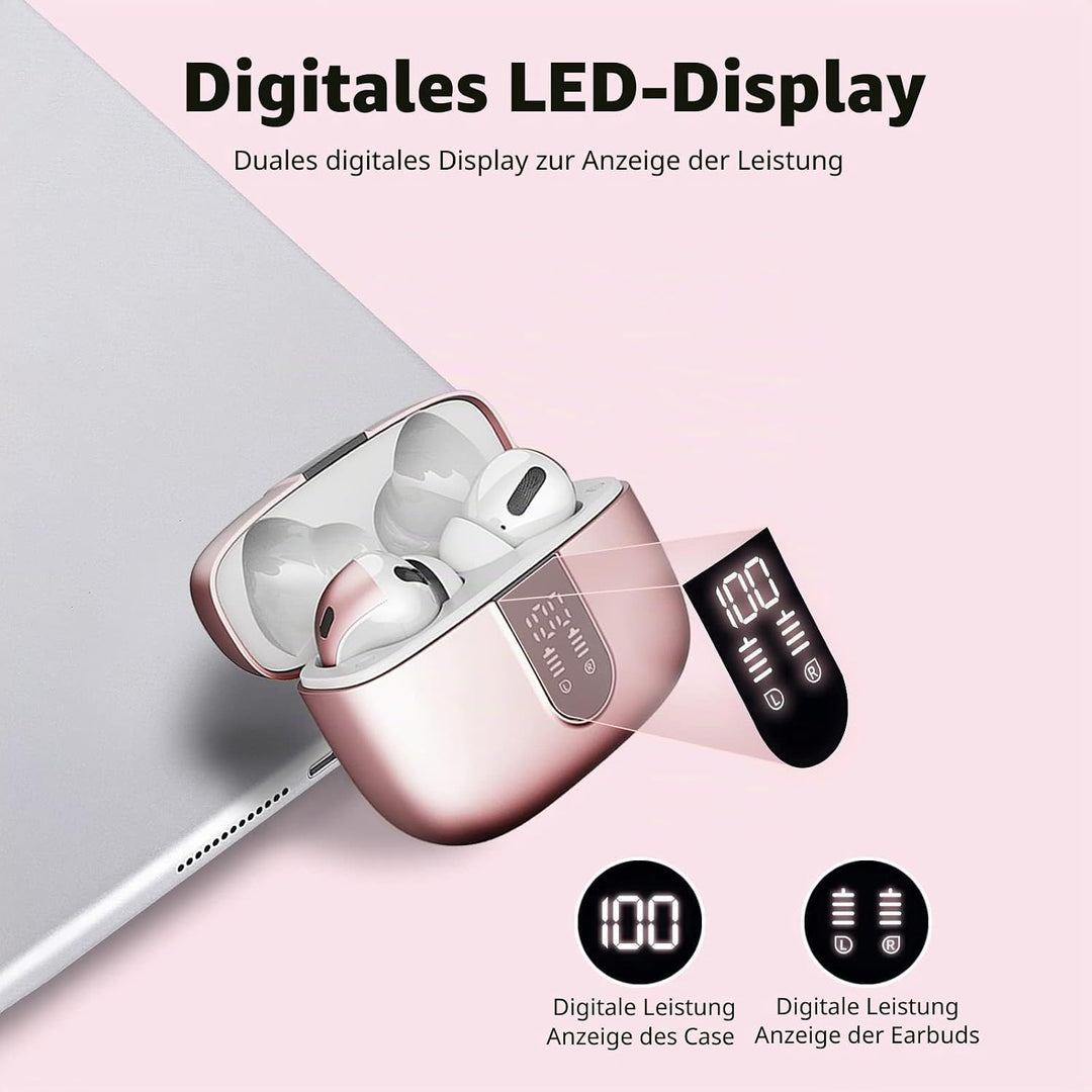 taopod Kopfhörer Kabellose, Ear Kopfhörer Bluetooth Mit Mikrofon, 40h Spielzeit Ipx7 Wasserdicht USB