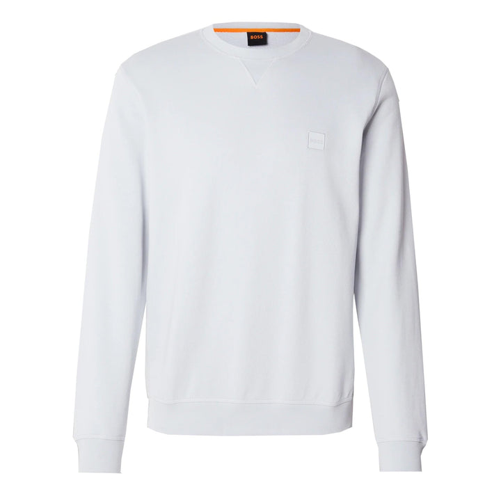 BOSS Herren Westart Regular-Fit Sweatshirt aus Baumwoll-Terry mit Logo-Aufnäher XS 053light/Pastel G