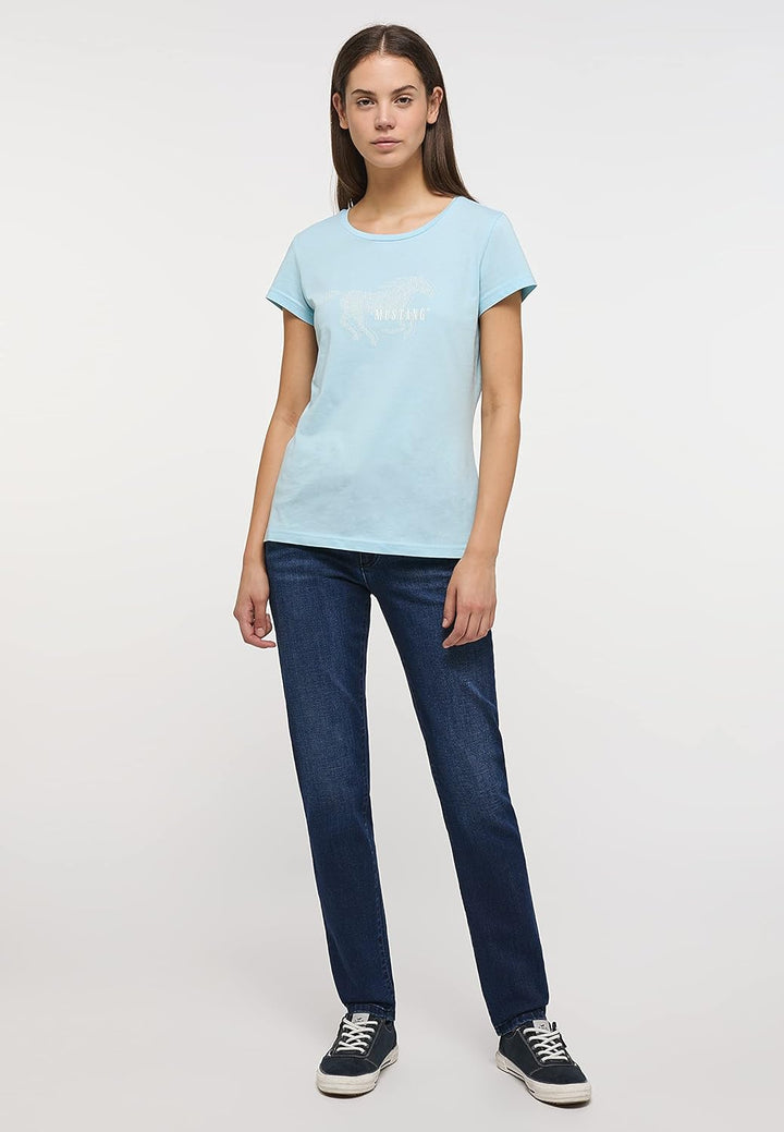 MUSTANG Damen Jeans Hose Crosby Relaxed Slim 26W / 30L Blau, 26W / 30L Blau