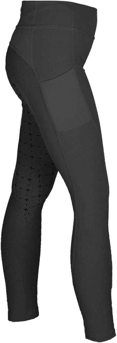 MS-Trachten Reitleggings Kinder Silikonvollbesatz mit Handytasche Reithose Mädchen Tessa 122-128 Sch