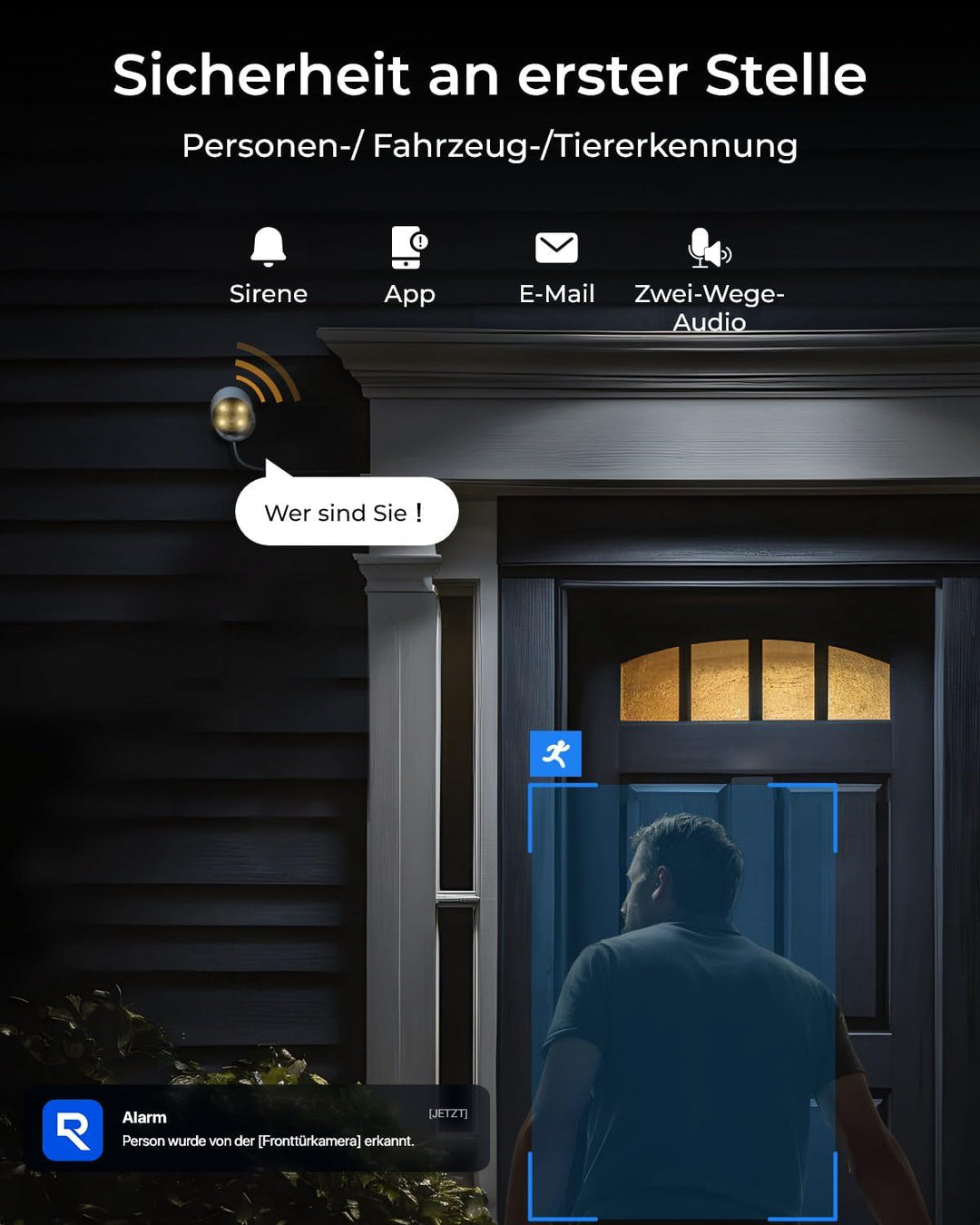 Reolink CX810 ColorX PoE Kamera, 4K UHD, Echtfarben-Nachtsicht, F1,0 Superblende, 1/1,8'' Bildsensor