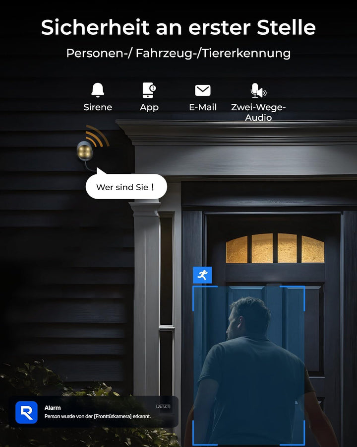 Reolink CX810 ColorX PoE Kamera, 4K UHD, Echtfarben-Nachtsicht, F1,0 Superblende, 1/1,8'' Bildsensor