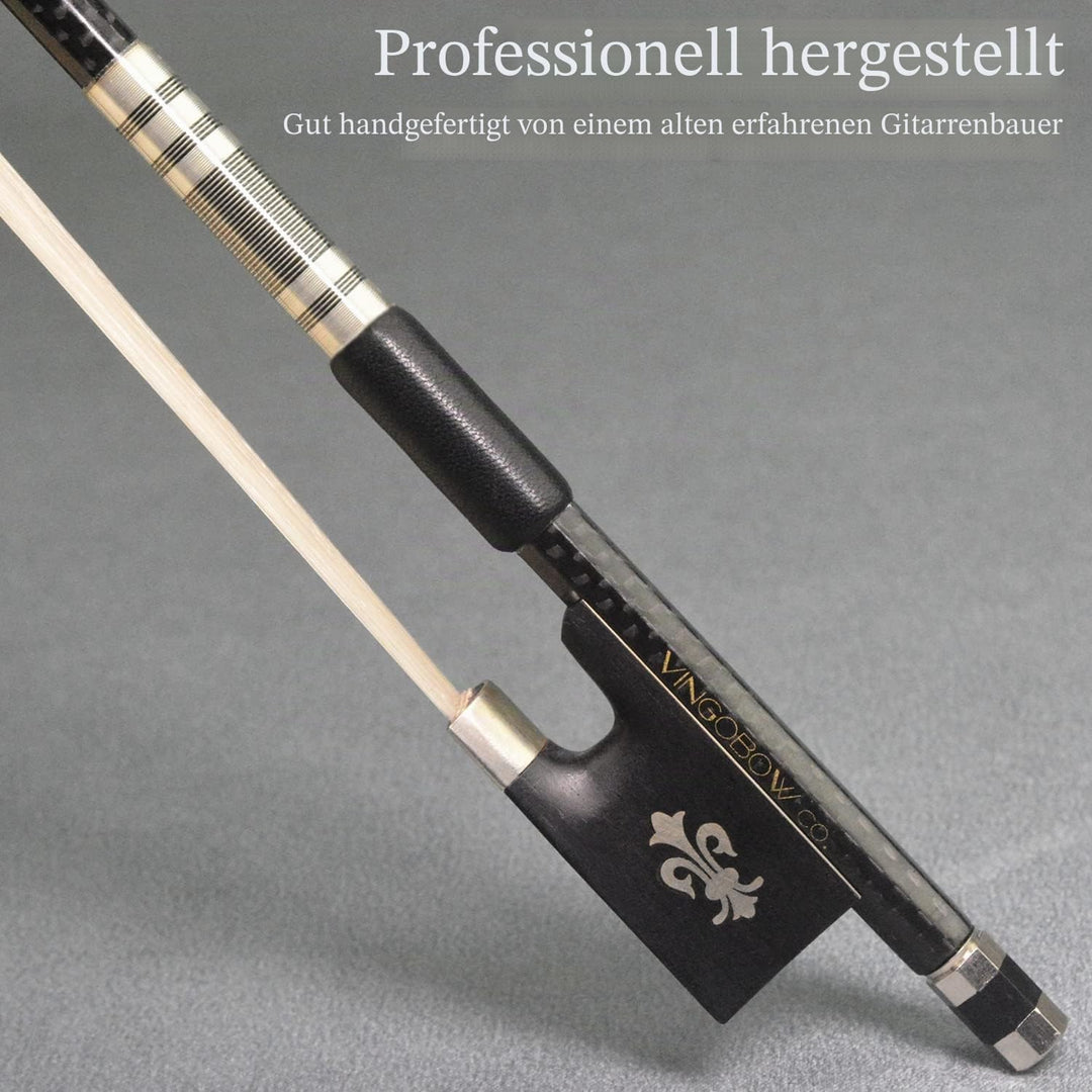 VINGOBOW 4/4 Grösse New Textured Carbonfiber Geigenbogen Beliebtes Modell Gut ausgewähltes Rosshaar