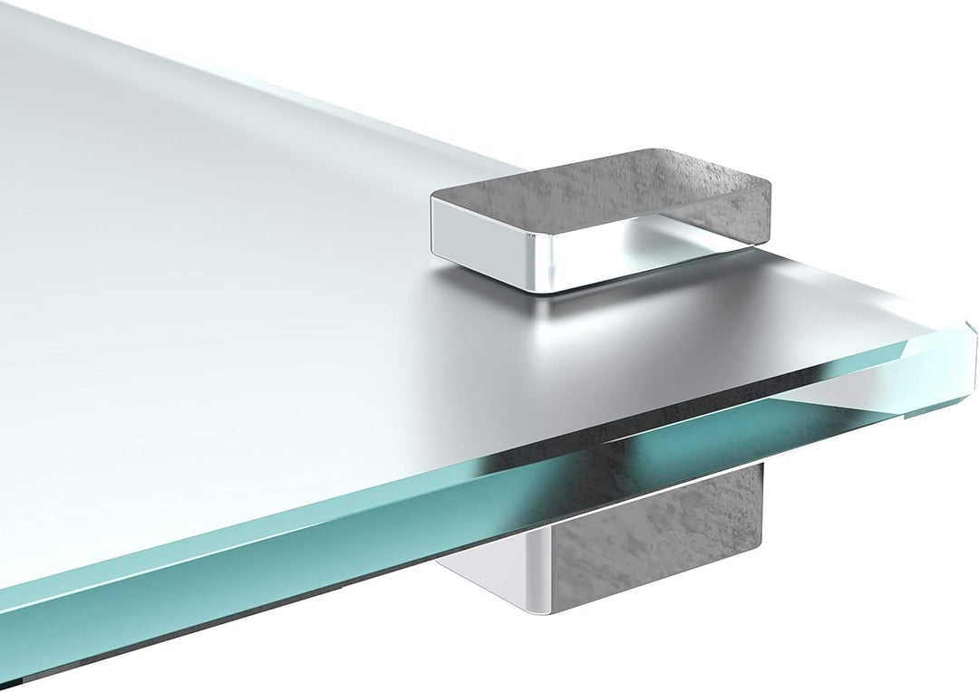 bijon Glasregal Glasablage Wandregal Glas Bad-Regal Glas Badezimmer Regal Badablage Ablageregal - 8m