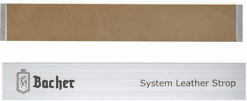 Bacher Messerschärf-System Abziehleder – Set 4X Streichriemen + 4X Abziehpaste und Lederbalsam– für