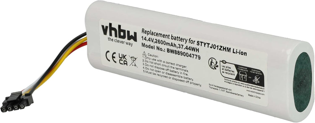 vhbw Akku kompatibel mit Xiaomi Roborock 1C, E4 E452-00, E5, E4 E402-00, E5 E502-00 Saugroboter (260