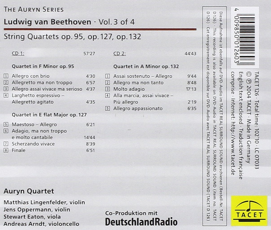 Streichquartette Vol.3 Von 4, Audio-CD