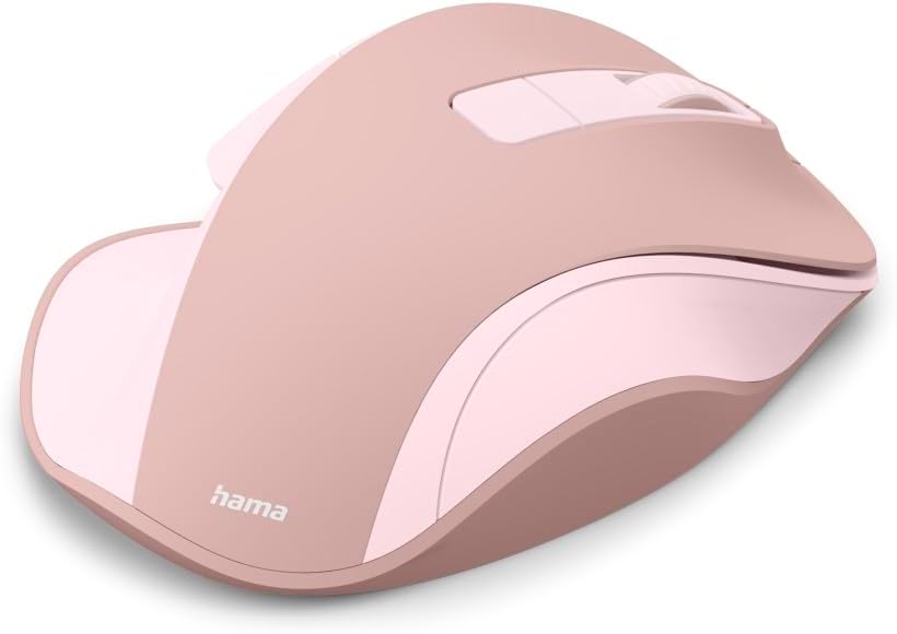 Hama Maus kabellos, wiederaufladbar (optische Funkmaus ohne Klickgeräusch, mit Akku, ergonomische Fo