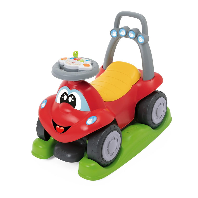 Chicco Ride-Along Billy Quattro, Mitfahrendes Kinderauto, 4in1 Spielmodi, Schaukelfunktion, erste Sc