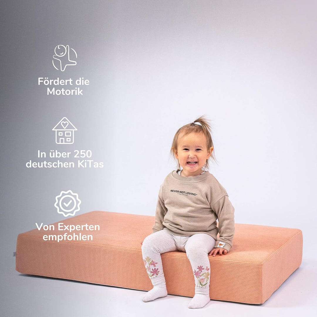 Cord Hüpfmatratze für Kinder – 107x70x17cm | Indoor Sprungmatte – Made in Germany | Weich, Sicher &
